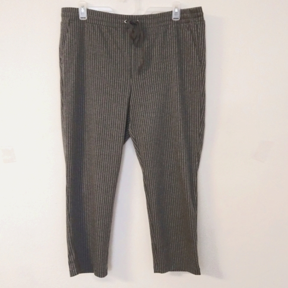 Loft Striped Tapered Pull On Pants NWT Size XL - Picture 5 of 11